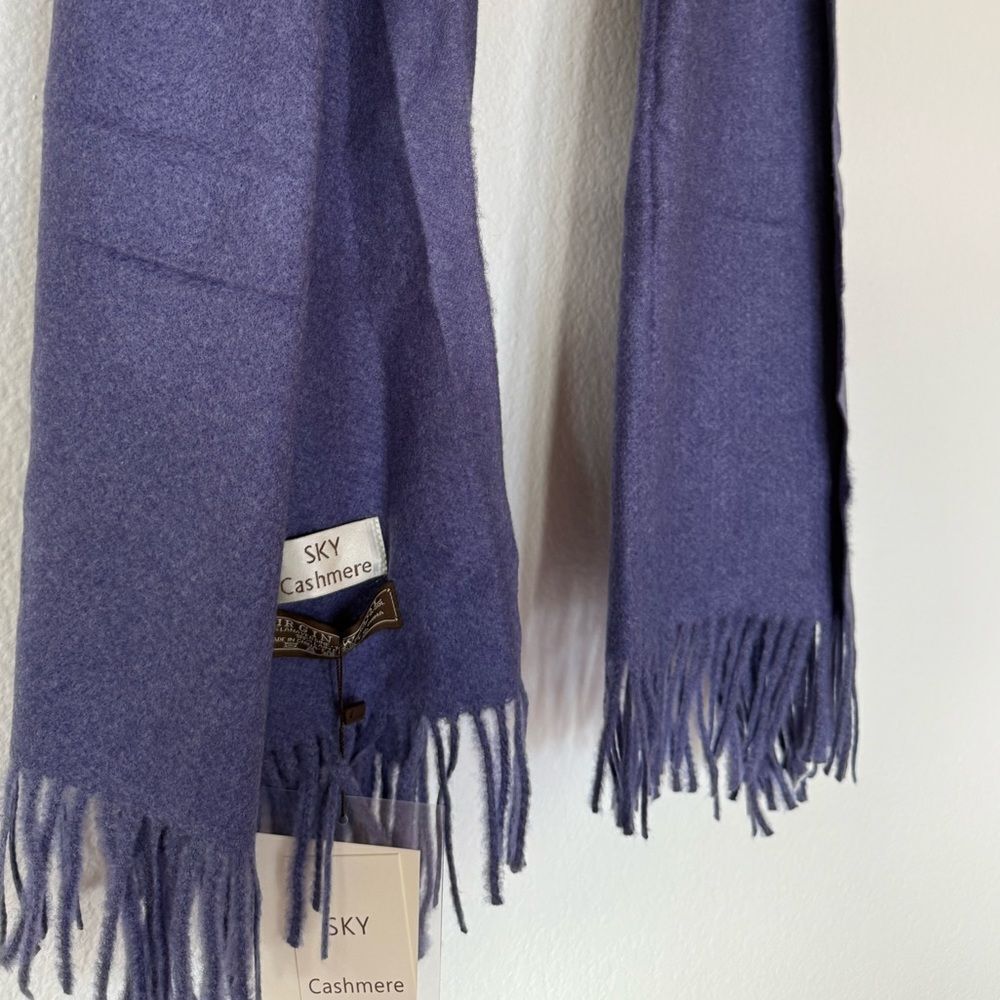 Blue wool scarf